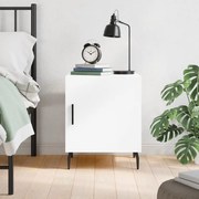 vidaXL Mesa cabeceira 40x40x50 cm derivados de madeira branco