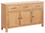 vidaXL Buffet Castanho 112 x 33.5 x 70 cm Madeira de carvalho sólida
