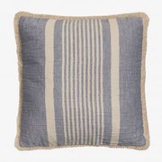 Almofada Quadrada De Algodão (45x45 Cm) Korjen Azul Lavanda - Sklum