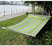 Cama de Rede Suspensa para 2 Pessoas - Azul e Verde - Design Hippie