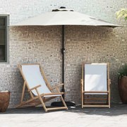 vidaXL Parasol de Jardim Meio Areia Largo Alumínio