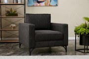 **** Sofá de 1 Lugar Berlin – Antracite – 90x83x91 cm

**