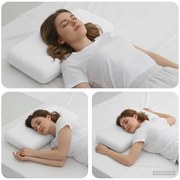 vidaXL Travesseiro para Dormir Liso Branco 70 x 36 x 13 cm
