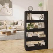 vidaXL Estante/divisória 80x30x135 cm derivados de madeira preto