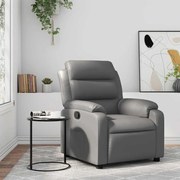 vidaXL Poltrona reclinável couro artificial cinzento