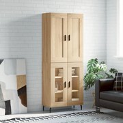 vidaXL Armário alto 69,5x34x180 cm derivados de madeira cor sonoma