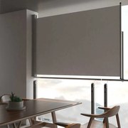 Toldo lateral retrátil para pátio 160x300 cm cinzento