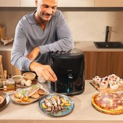  Fritadeira de ar com dupla resistência Cecofry&Grill Smokin'Prime 6500 capacidade de 6,5 litros e potência de 2200 W