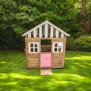 Casa de brincar para crianças de madeira 151x145x162 cm LOLLIPOP XL Rosa