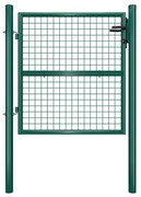 Portão de jardim de aço galvanizado SONGMICS GGD150G01 com fechadura, maçaneta e chave, 106 x 100 cm (C x A), verde