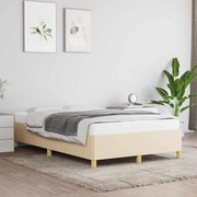 Estrutura de cama sem colchão 120x190 cm tecido creme