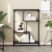vidaXL Estante 81x36x115 cm derivados de madeira e aço preto