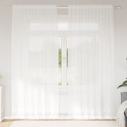 vidaXL Cortina de Renda com cortinas Branco 150 x 220 cm Poliéster