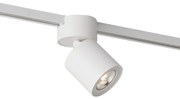 Foco moderno branco para sistema de calha monofásico GU10 70mm - Iconic Roto Moderno