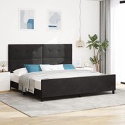 Cama vidaXL Preta 200x200 cm Veludo