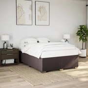 vidaXL Estrutura de cama sem colchão 160x200 cm tecido castanho-escuro