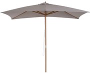 Outsunny Chapéu de Sol de Jardim com Sistema de Polea Teto Ventilado e Mastro de Madeira para Exterior 2,95x2x2,55m Cinzento