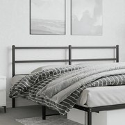 vidaXL Cabeceira de cama 193 cm metal preto