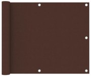 vidaXL Tela de varanda 75x300 cm tecido Oxford castanho