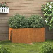 vidaXL Vaso/floreira 62x30x29 cm aço corten