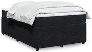 vidaXL Cama boxspring com colchão 120x190 cm veludo preto