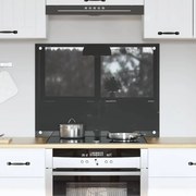 vidaXL Proteção de Cozinha Cinza Escuro 80 x 60 cm vidro temperado