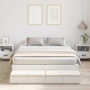 vidaXL Estrado de Cama com Armazenamento Branco 140x200 cm