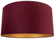 Abajur de Veludo Vermelho 50/50/25 com Interior Dourado
