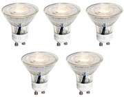 Set van 5 GU10 50mm LED lampen helder 3W 230 lm 2700K