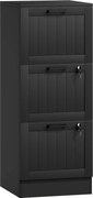 HOMCOM Bloco de Gavetas para Escritório com 3 Gavetas para Escritório com Fechaduras Gavetas Suspensas para A4 40x40x101 cm Preto | Aosom Portugal