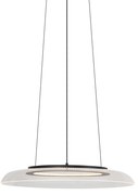 LED Candeeiro suspenso de design preto e transparente com 3 níveis de regulação - Scacrylic Design