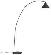 Candeeiro de pé retro preto com interior branco - Triangolo