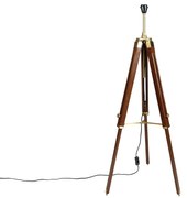 Candeeiro de pé vintage tripé latão - Cortin