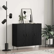 vidaXL Buffet Carvalho Preto 90 x 32,5 x 80 cm Madeira processada