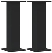 vidaXL Suportes p/ plantas 2 pcs 30x30x80 cm derivados madeira preto