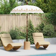 vidaXL Parasol Balinês Creme (180-190) x 260 cm