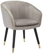 POLTRONA PARIS CINZA/OURO CM 62X58X78