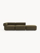 Pufe modular em bouclé Anton