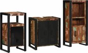 vidaXL Conjunto de Móveis para Banheiro 3 pcs Madeira Reforçada Sólida