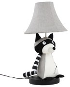 Candeeiro de mesa infantil Guaxinim Cinzento Incl. LED - Ben Para crianças