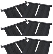 vidaXL Painéis aquecedores solares de piscina 6 pcs 80x310 cm