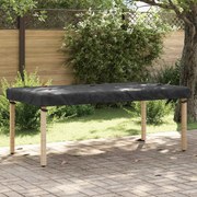 vidaXL Capa de Mesa Liso Preto 202 x 92 x 15 cm tecido
