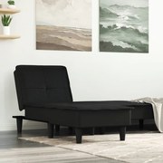 vidaXL Chaise longue tecido preto