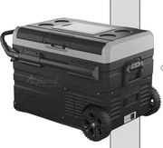 Outsunny Caixa Térmica para Carro 40L com Iluminação LED Compressor Frigorífico Automotivo com Pegas Rodas de Transporte Barco Camper Viagem 12/24V DC e 110-240V AC Cinza+Preto | Aosom Portugal