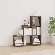vidaXL Estante escada derivados de madeira 107 cm carvalho castanho