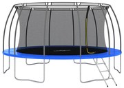vidaXL Conjunto de trampolim redondo 488x90 cm 150 kg