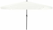vidaXL Sombrinha de Jardim com Luzes LED 395x245 cm Branco Areia
