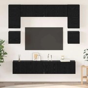 vidaXL Conjunto de móvel de TV 8 pcs Carvalho Preto 80 x 30 x 30 cm