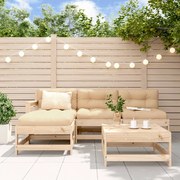 vidaXL 5 pcs conjunto lounge de jardim madeira de pinho maciça