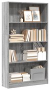 vidaXL Estante 80x24x143 cm derivados de madeira cinzento sonoma